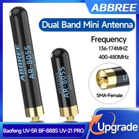 ABBREE AR-805S PLUS Walkie Talkie Antenna SMA-Female Dual Band Upgrade AR-805S For Baofeng UV-5R UV-32 UV-21 PRO Two Way Radio