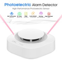 Wireless Smoke Detector 360° Detection DC 3V Photoelectric Smoke Sensor For Hotel Office School Security