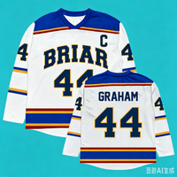 Off Campus Series Hockey Jersey Briar U Hawks Garrett Graham Logan Di Laurentis Tucker Fan Merch