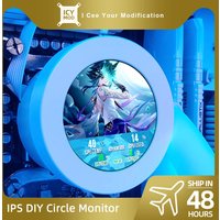 2.1 Inch Round Screen IPS Dynamic Display Temperature AIDA64 Circle Monitor DIY Covering 120/240/360 Water Cooling PC CPU AIO