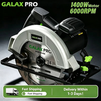 GALAX PRO Kreissäge, 185-mm-Sägeblatt, für Heimwerker, 1400-W-Motor, 6000 U/min, zum Schneiden von Holz und PVC, verstellbarer Schneidwinkel, Elektrowerkzeug.