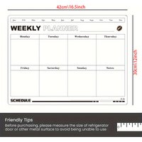 A magnetic dry-erase weekly calendar whiteboard,Restaurant wall-mounted vertical refrigerator,Bring a pen - To-do list whiteboar
