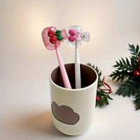1/2PCS Cute Cherry Design Toothbrush Holder Box Protects Toothbrush Head Features Dual Holes for Drainage and Ventilation
