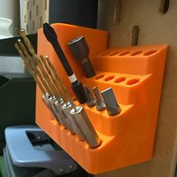 【LM】1Pc Drill Holder 20/50 Holes Bit Organiser Screwdriver Head Storage Toolbox Hole Board Screwdriver Stand Hex Shank Organiser