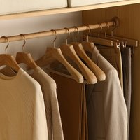 2Pcs Household Non-slip Hanger, Thick And Wide Shoulder Wooden Drying Rack, Home Coat Clothes Organizer Closet Space Saver