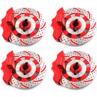 4 Pieces Unlimited Desert Racer (UDR) Adapter Aluminum Wheel Hex Hub Brake Disc + Caliper OP For 1/7 Traxxas