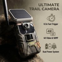 Kamera leśna 4G z przechowywaniem w chmurze, aplikacją do transmisji na żywo, zdalnym sterowaniem, wideo 4K i zdjęciami 48MP