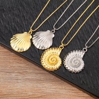 High Quality Creative Trend Shell/Snail Shape Charm Pendant Necklace For Women Men Punk Style Chain Choker Jewelry Party Gifts