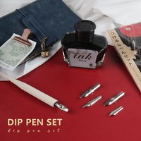 SeamiArt 6pcs Dip Pen set 5pcs Pen Nib and 1pc Pen Holder for Artist Anime Comic Calligraphy Art Supplies