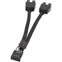 12cm Computer Motherboard USB Extension Cable 9 Pin 1 Female To 2 Male Y Splitter Audio HD Extension Cable For PC