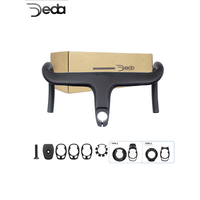 AliExpress NONE DEDA carbon road cycling handlebar Internal Cable road carbon integrated handlebar T1000 Carbon Integrated Clip diameter 28.6mm
