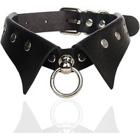 Gothic Leather Choker Necklaces Black Punk Nightclub Jewerly Accessories for Women Girlfriend