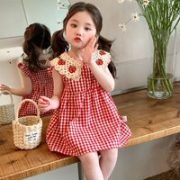Girls Plaid Shirt Spring and Autumn New Girls Baby Doll Shirt Early Autumn Cotton Long-sleeved Dress