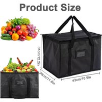 New Food Delivery Bag Large Thermal Bag for Food Delivery Insulated Cooler Bag Foldable Reusable Grocery Bag Keeps 16/28/50/70L
