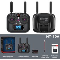 Hotrc HT10A 2.4G 10CH RC Transmitter with F-10A Receiver FHSS SBUS for RC Drone Plane Car Boat