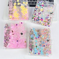 A5 A6 A7 Glitter Bead Shell Transparent Notebook Planner Organizer Binder Books Journal Spiral Personal Clear Shell
