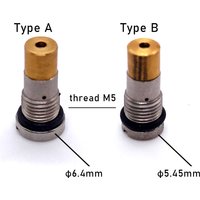 Air Inflation Valve 5.45mm 6.4mm Adapter High Flow Pump Connector Air Valve Replacement for Tire Air Irrigation Hose Magazine