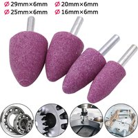 1pc 6mm Shank Red Corundum Conical Grinding Head For Polishing And Rust Removal Mini Brush For Dril