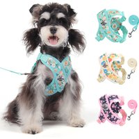 Adjustable Dog Leash X-Shaped Dog Harness for Small Dogs, Anti-Escape Harness, Lightweight Anti-Strangle Pet Harness