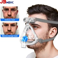 Full Face & Nasal CPAP Memory Foam Mask for Anti-Snoring Includes Reusable Cushion, Frame & Elbow for Comfortable Sleep Therapy