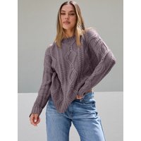 1PC Women's Oversized Chunky Knit Crew Neck Sweater Fashion Keep Warm Couple Style