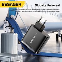 Essager 100W GaN Charger Digital Display Quick Charge PD3.0 Type C USB Charger for Laptop iPhone 17 Samsung Xiaomi Huawei Switch