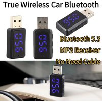 5.3 Car Bluetooth FM Transmitter USB Wireless Audio Receiver with LED Display Handsfree Calling Adapter Auto Vehicle Parts