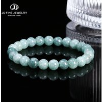 JD Natural Stone Dyed Color Aquamarine Beaded Bracelet Women Trendy Reiki Healing Stretch Bangles Yoga Meditation Jewelry Gifts
