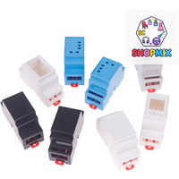 1PC DIN Rail PLC Junction Box Plastic Electronics Box Project Case 4Colors 88x37x59mm 35-Rail Mounting Instrument Housing
