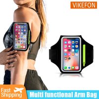 Outdoor Sports Multi-functional Arm Bag With Zipper Head Phone Earphone Storage Bags For 6.8 inch Smartphone Running Accessories