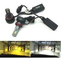 2x H7 LED Headlight Bulb Car Fog Light 9005 HB3 9006 HB4 9012 H11 H8 H9 H1 H3 H4 White And Yellow Bi-color Canbus Auto Lamp 90W