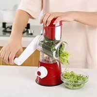 Multifunctional Vegetable Slicer Shredder Manual Grater Cutter Chopper Tool 3 Drum for Cheese Peanut Cookie Kitchen
