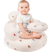 Inflatable Baby Seat Breathable Inflatable Baby Chair Portable Blow Up Infant Chair Safe Infant Floor Seat for Baby 3-24 Months
