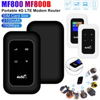 MF800 MF800B Tragbarer Mini-Taschenrouter mit SIM-Kartensteckplatz, 150 Mbit/s Hochgeschwindigkeits-WiFi-Hotspot für Reisen, 2100 mAh, 4G LTE-Modem-Ro
