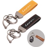High Grade Suede Leather Car Keychain Key Rings Custom Gift 3D imprinting with logo For Seat Leon MK1 MK2 MK3 1 2 3 1M 1P 5F Car