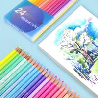 12/24Colors Makaron Color Pencils Set Sketching Professional Oily Colored Pencils Painting For School Draw Sketch Art Supplies