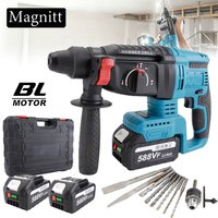 26mm Bürstenloser Elektrischer Bohrhammer Kabelloser Multifunktionaler Schlagbohrhammer für Makita 18V Akku