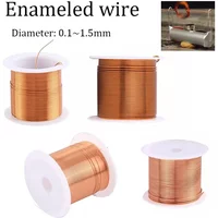 50g Enameled Coppers Magnet Wire 0.1-1.5mm Lacquer Coated Winding Cable for Electrical Coils DIY Projects