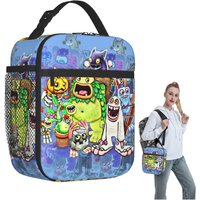My Singing Monsters Characters Insulated Lunch Bag for Women Children Leakproof Food Boxes Thermal Lunch Box Tote