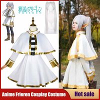Frieren Cosplay Costume Anime Frieren Beyond Journey's End Dress Ears Wig Outfit Fantasy Women Adult Carnival Party Mage Clothes
