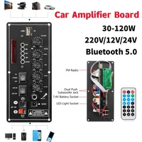 30W-120W Power Amplifier Board USB Dac FM Radio TF Player Subwoofer Amplificador 7.4V Lithium Battery Audio Power Boards