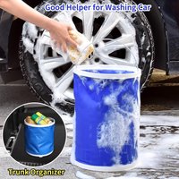 Car Wash Special Folding Bucket Large Car Portable Outdoor Travel Multi-functional Bucket Car Cleaning Tools Sponge Gloves