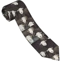 Border Collie Sheep Dog Neckties Unisex Fashion Polyester 8 cm Narrow Neck Ties for Mens Accessories Business