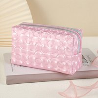 Simple Floral Pencil Case Waterproof Large Capacity Zipper Portable Stationery Storage Bag Organizer For Students Back To School