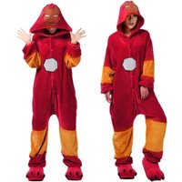 ♥ New 2025 Iron Anime Pajamas Onesie Kugurumi Costume Cosplay Women Man Winter Flannel Super Hero Adult Sleepwe ★ Bear House