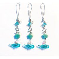 blue whale phone charm Handmade y2k