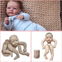 22Inch Tobiah Awake Already Painted /Un painted Reborn Doll Kit Lifelike Soft Touch Fresh Color DIY Doll Parts with Cloth Body