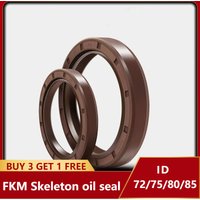 FKM Framework Oil Seal ID 72/75/78/80/82/85 mm OD 85-125mm Thickness 7/8/10/12mm Fluoro Rubber Gasket Rings