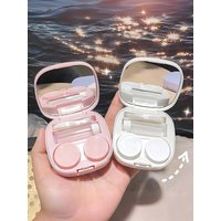 Cute Macaron Contact Lens Case - Portable Korean Style Leak-Proof Storage Box for Colored Contacts Aesthetic Travel Accessories