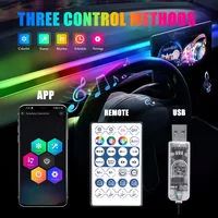 Vgetting For Tesla Model 3 Y S Universal USB Car Ambient Light 60 Seconds Module APP Remote Control Acrylic Symphony Atmosphere